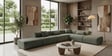Verona Luxe Sectional Sofa In Frosty Green Color