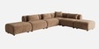 Verona Luxe Sectional Sofa In Light Brown Color