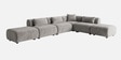 Verona Luxe Sectional Sofa In Light Grey Color