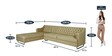 Verona RHS Sectional Sofa With Lounger In Beige Colour