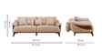 Veronica Suede Fabric 3 Seater Sofa In Beige Color Veronica Suede Fabric 3 Seater Sofa In Beige Color