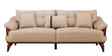 Veronica Suede Fabric 3 Seater Sofa In Beige Color Veronica Suede Fabric 3 Seater Sofa In Beige Color