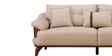 Veronica Suede Fabric 3 Seater Sofa In Beige Color Veronica Suede Fabric 3 Seater Sofa In Beige Color
