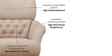 Veronica Suede Fabric 3 Seater Sofa In Beige Color Veronica Suede Fabric 3 Seater Sofa In Beige Color