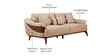 Veronica Suede Fabric 3 Seater Sofa In Beige Color Veronica Suede Fabric 3 Seater Sofa In Beige Color