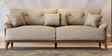 Veronica Suede Fabric 3 Seater Sofa In Beige Color Veronica Suede Fabric 3 Seater Sofa In Beige Color