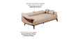 Veronica Suede Fabric 3 Seater Sofa In Beige Color Veronica Suede Fabric 3 Seater Sofa In Beige Color