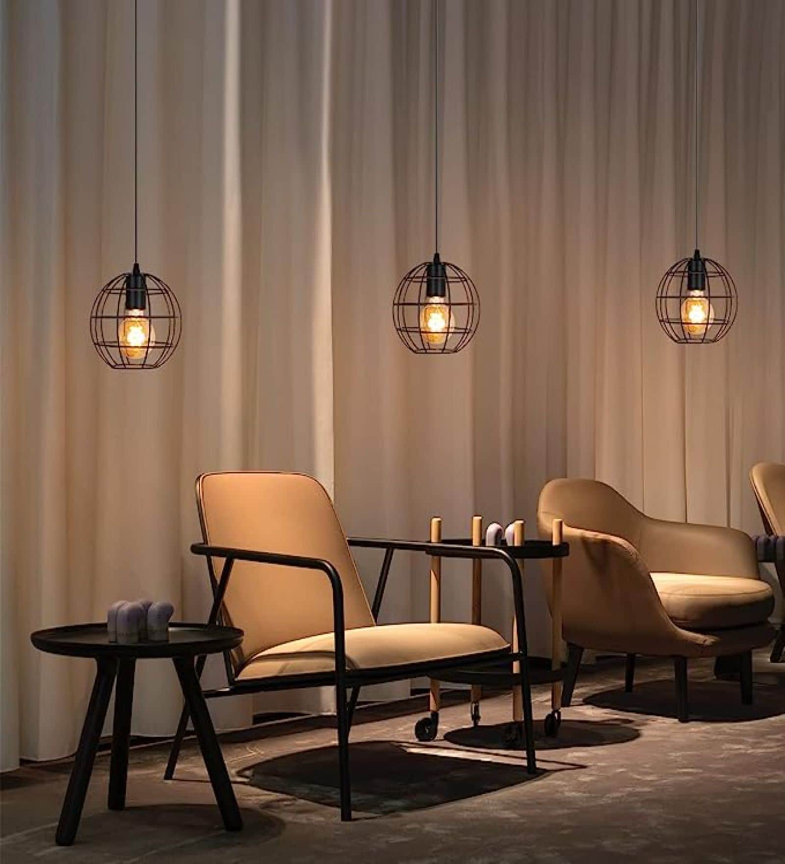 Vector Black Metal Hanging Light