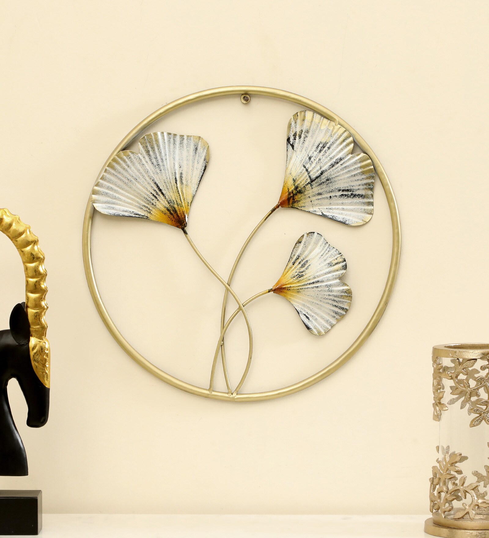 Ginko Life Iron Multicolour Metal Wall Art