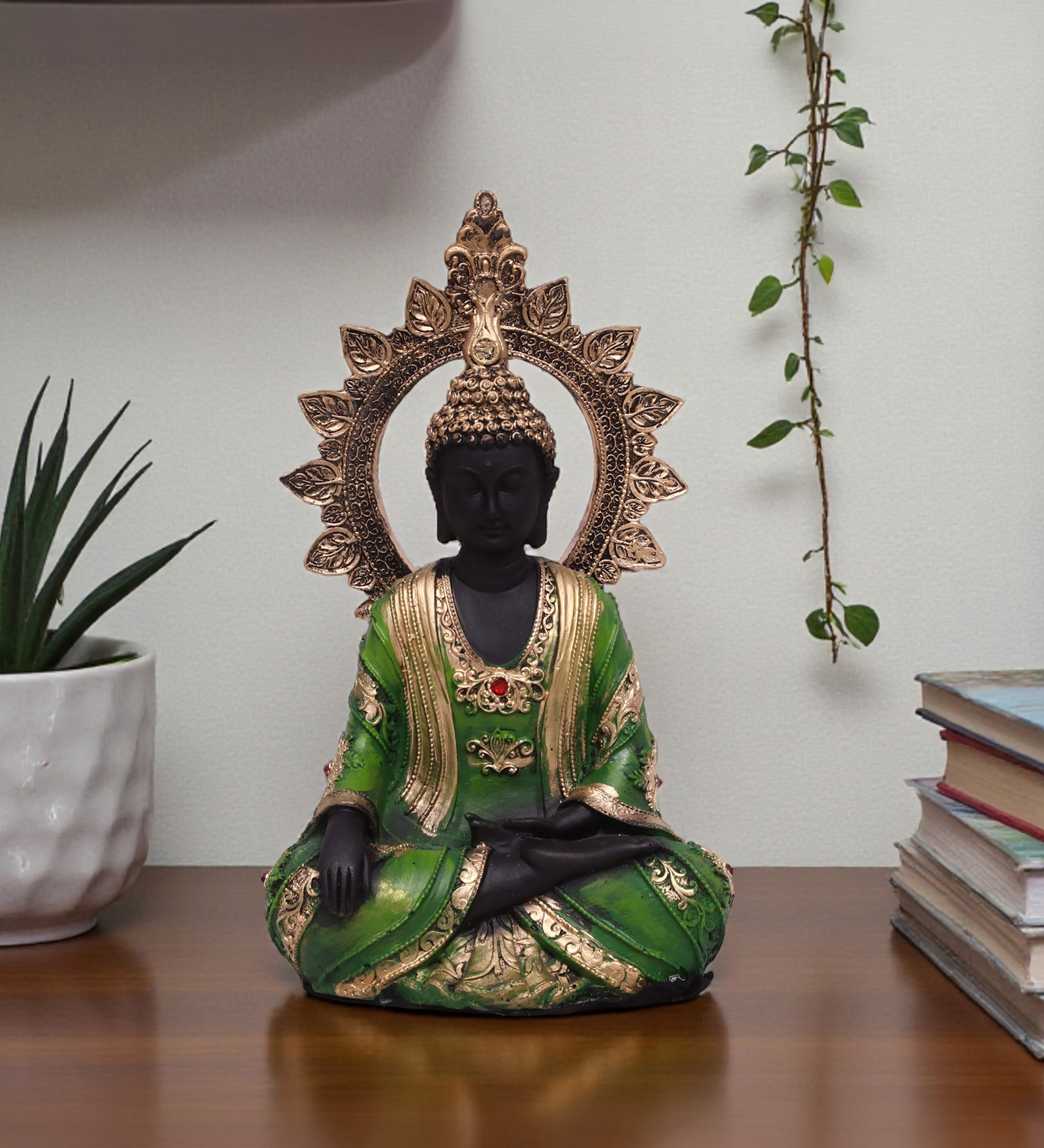 Green Small Chakkra Buddha Idol