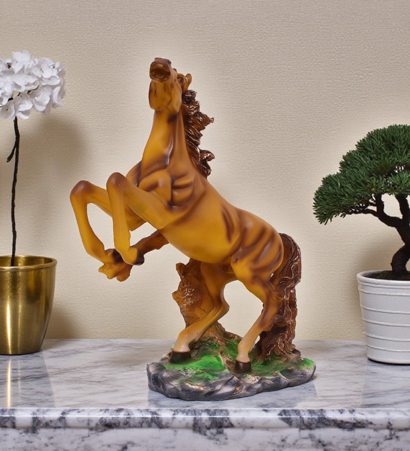 Brown Dahaad Horse 16 Inch Showpiece