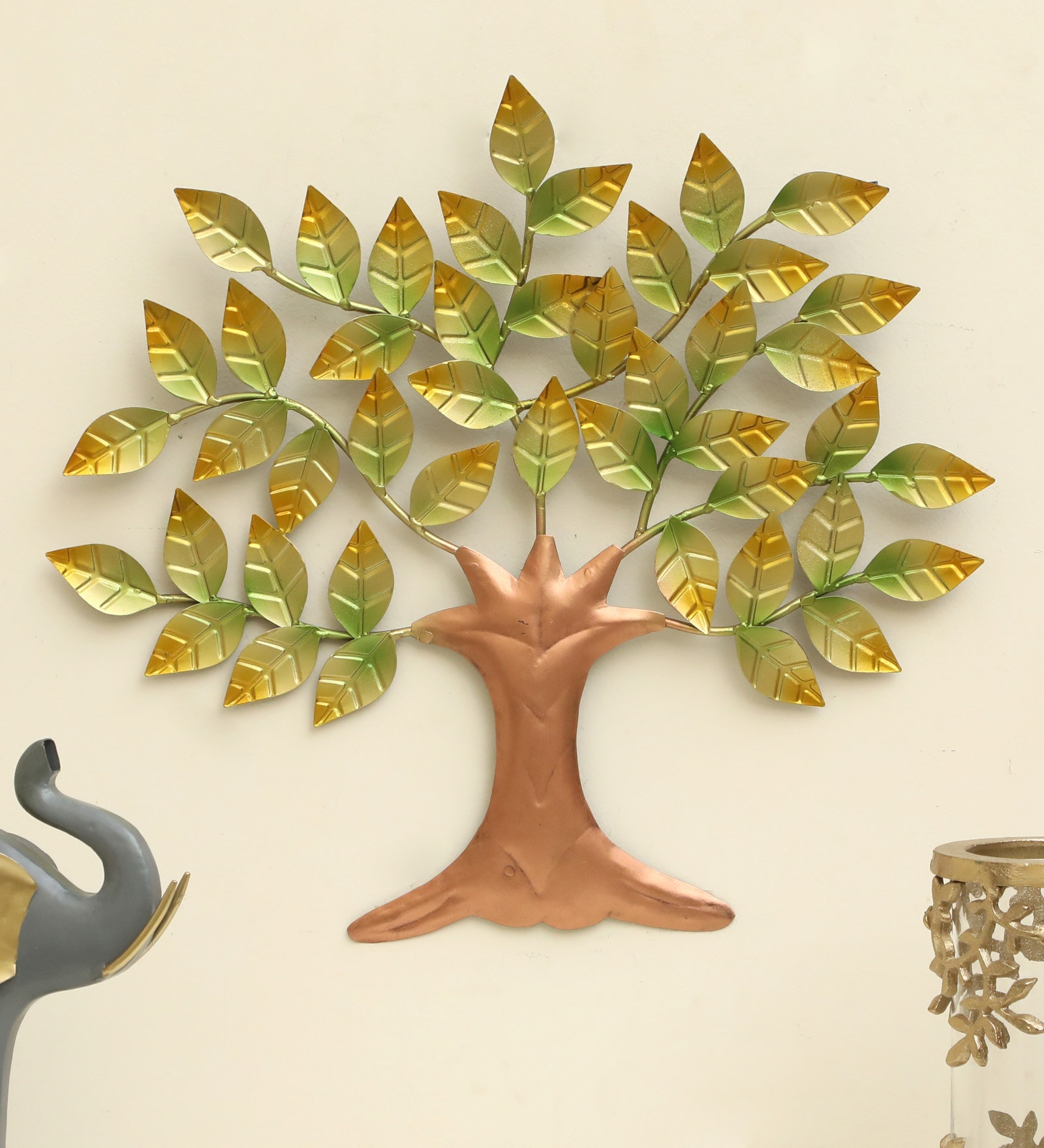 Anila Iron Multicolour Metal Wall Art