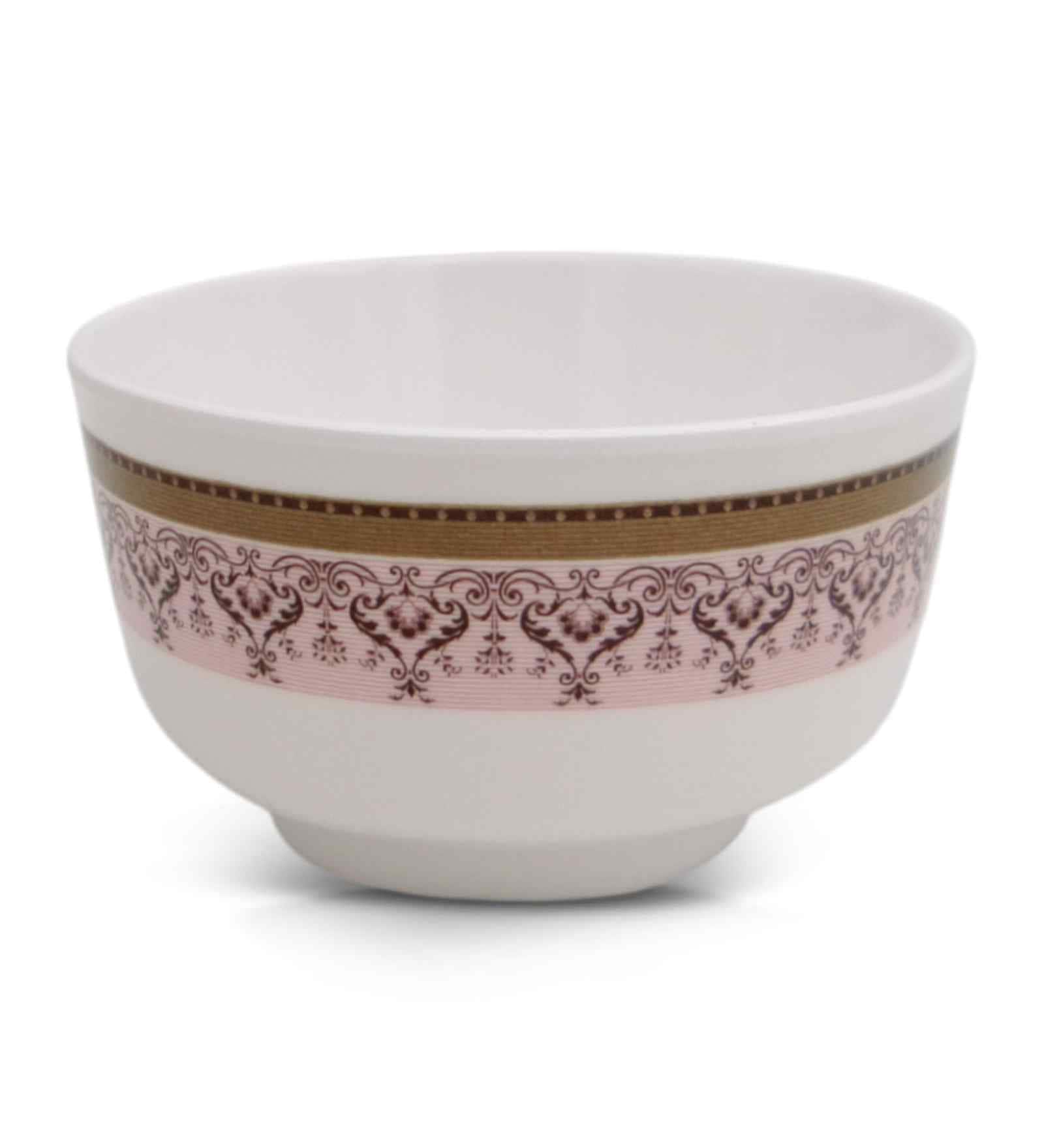 (Set of 6) Classic Print Melamine Dinner Bowl