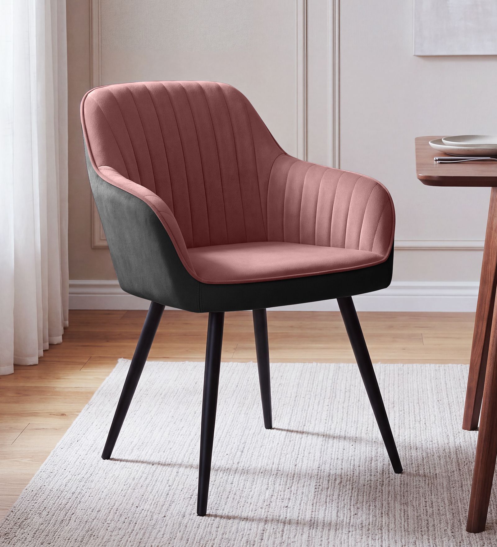 Velmora Premium Armchair In Pink Colour