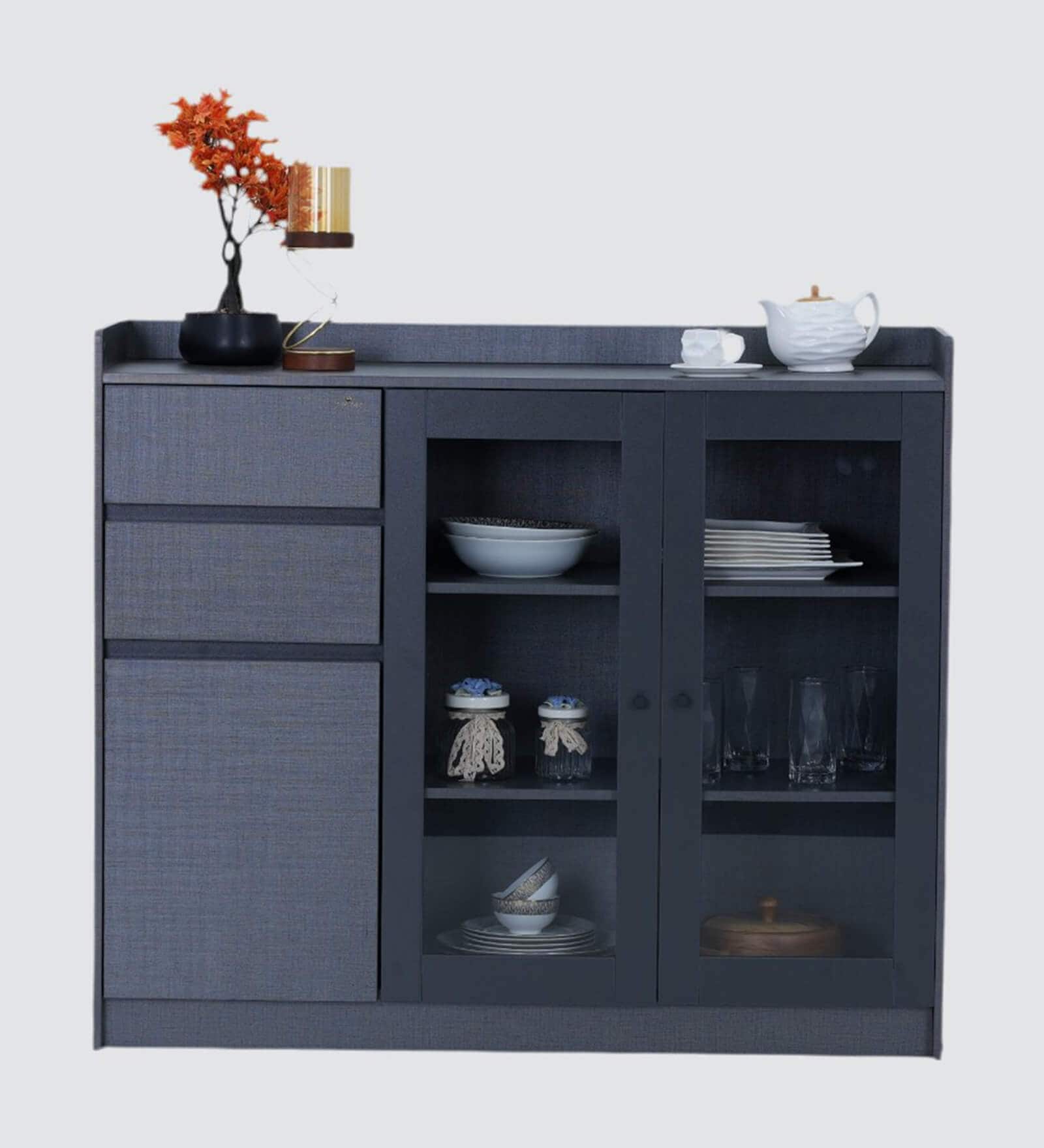 Tivoli Italian Cabinet In Gray Finish