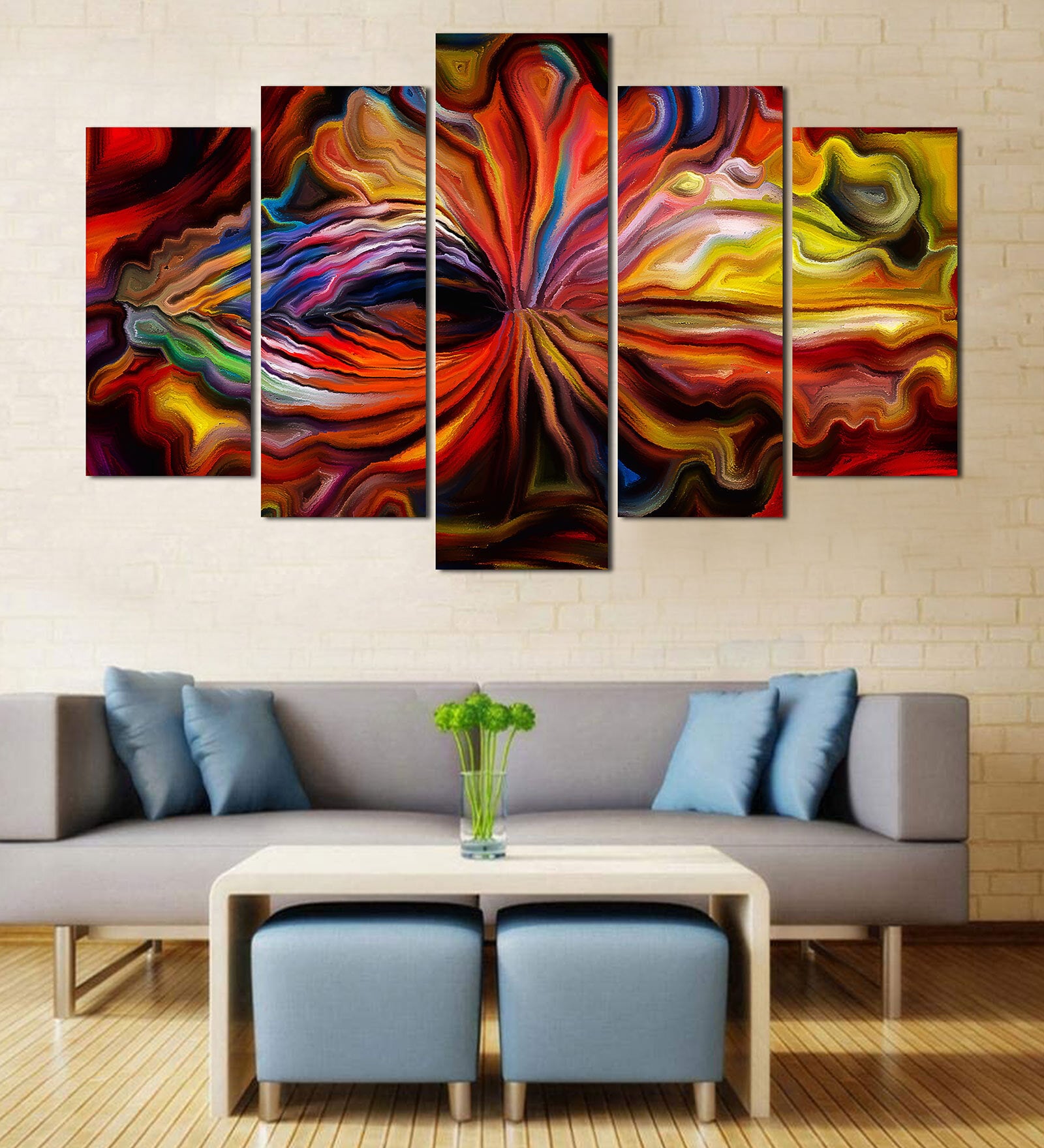 Buy Capture the Multicolour MDF Abstract Art Panel Set of 5 at 15% OFF ...