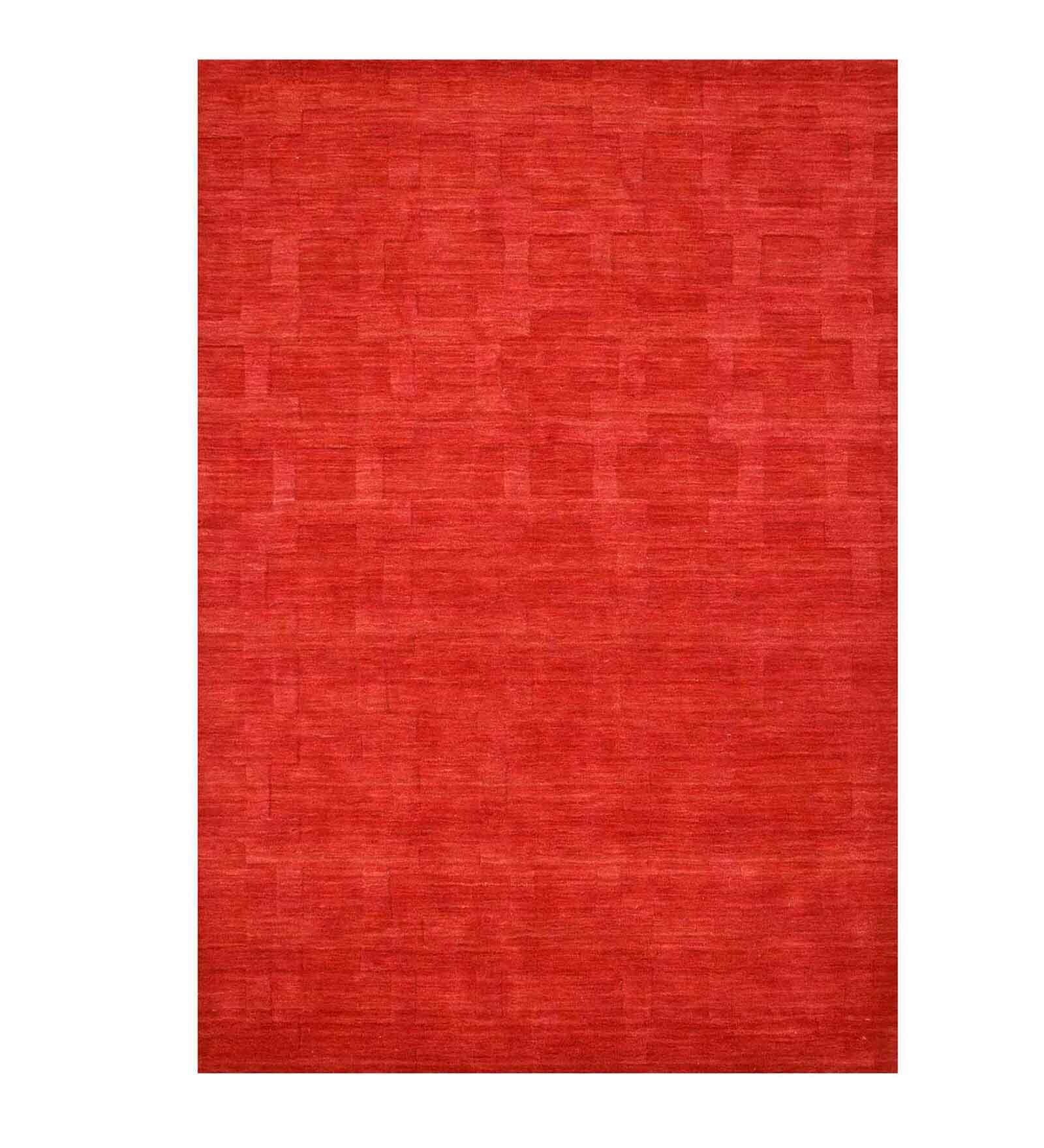 Buy Velvet Red Wool 60X96 Inchs Carpet by Asterlane Online Solid