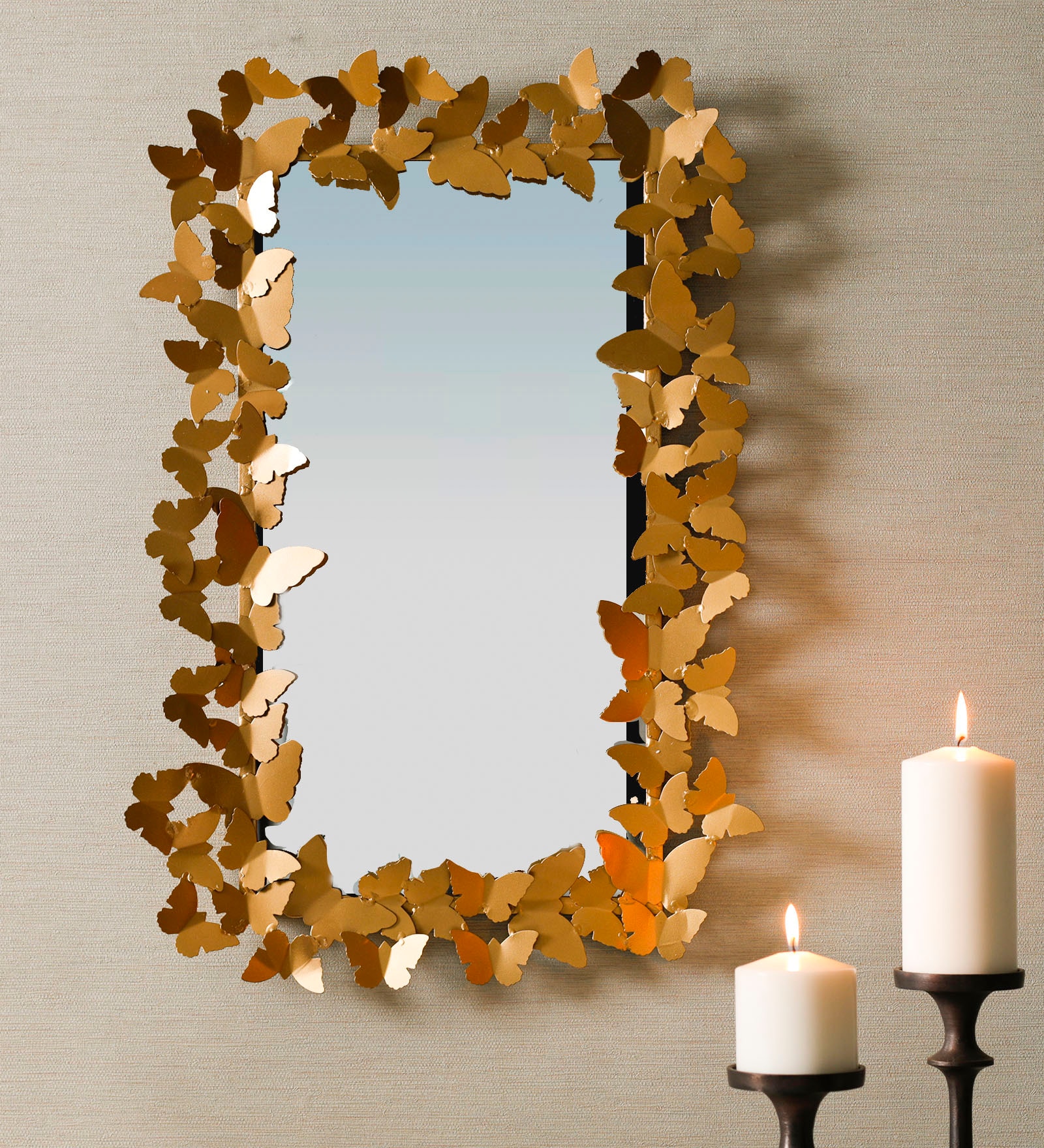 Buy Gold Iron Mirror at 18 OFF by Home4U Pepperfry