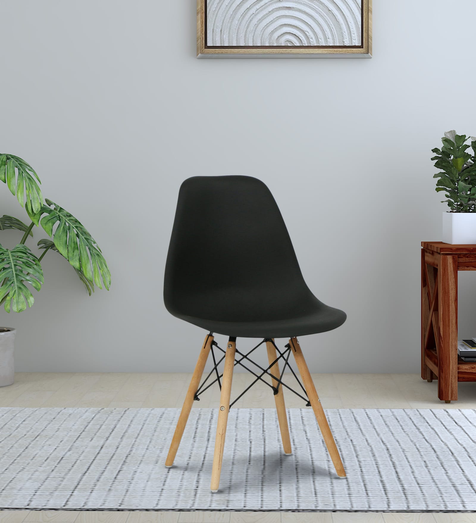 Venus Plastic Iconic Chair in Black Colour
