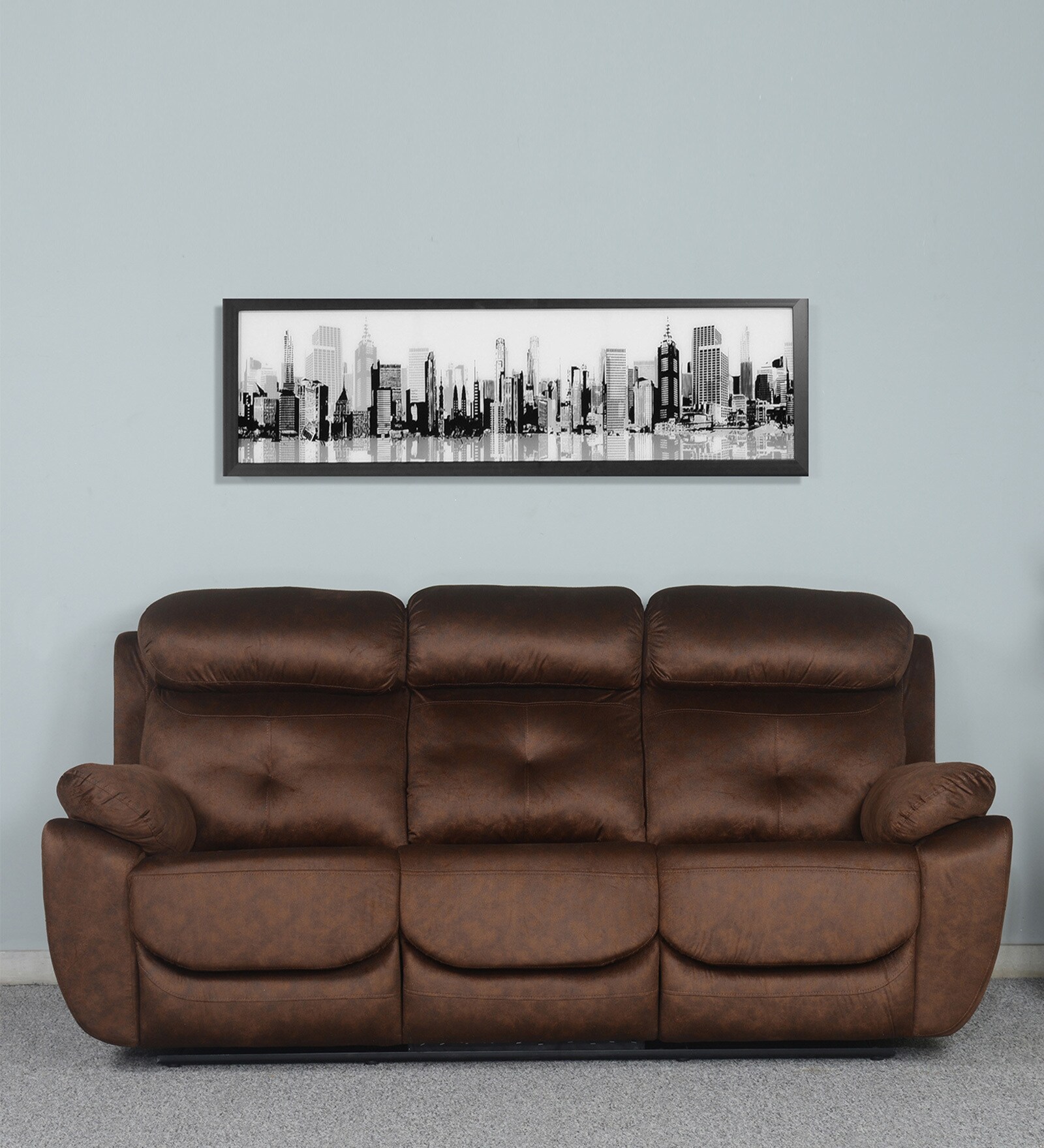 Veraton 3 Seater Manual Recliner in Dark Brown Colour Veraton 3 Seater Manual Recliner in Dark Brown Colour