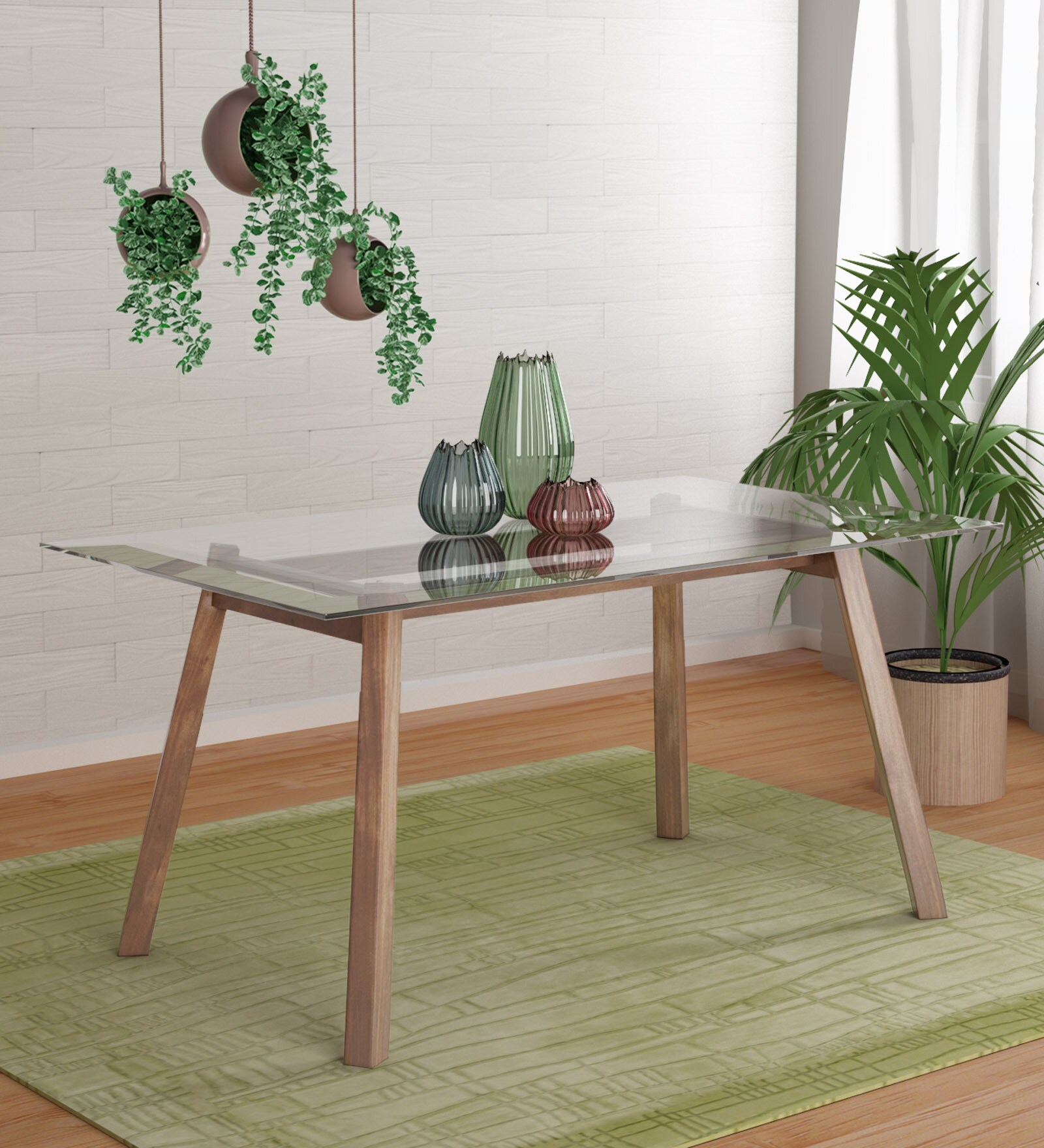 Verito 6 Seater Dining Table in Merlot Beech Finish