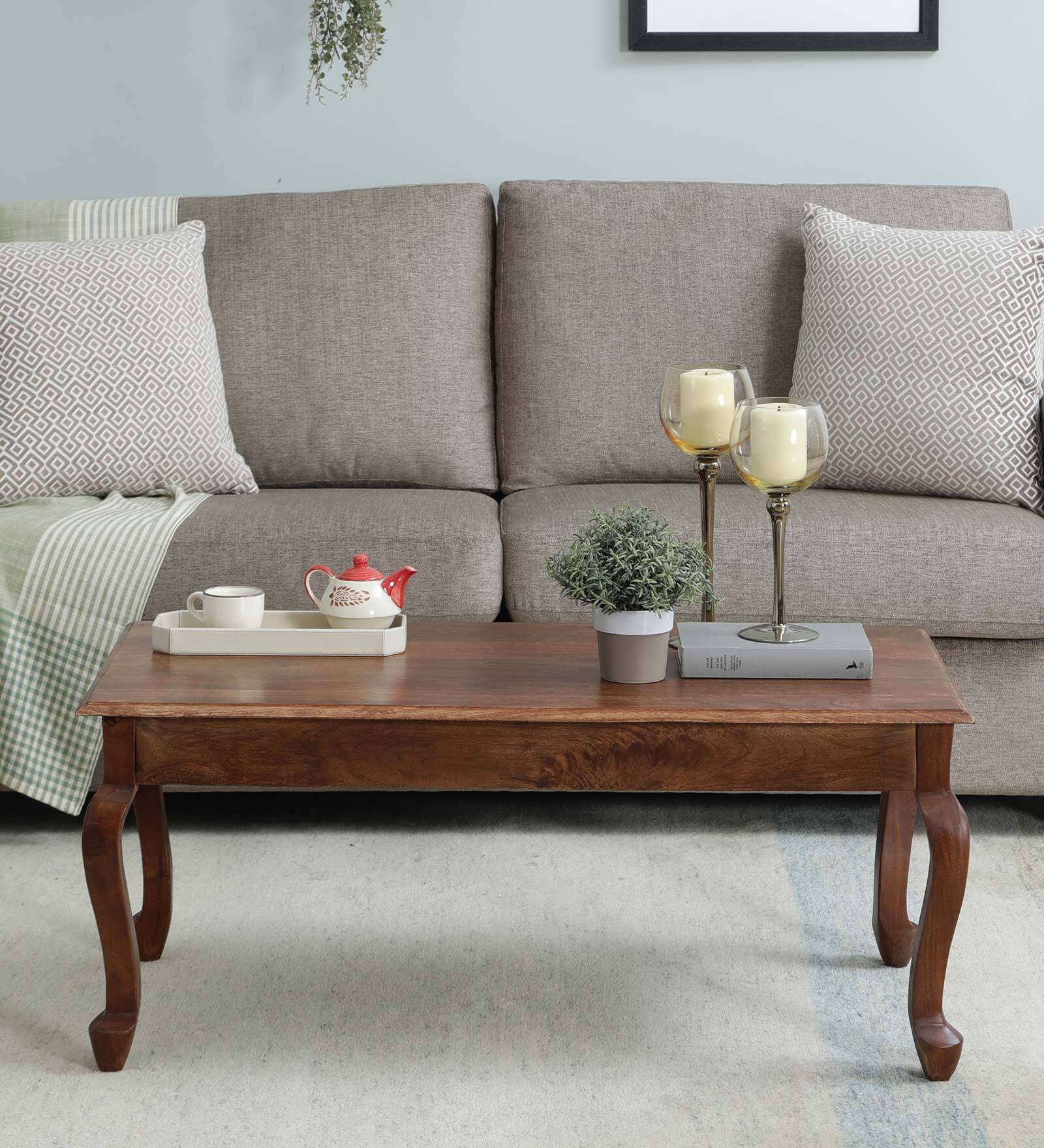 Buy Versaille Solid Wood Coffee Table in Tubbaq Teak Finish at 7 OFF