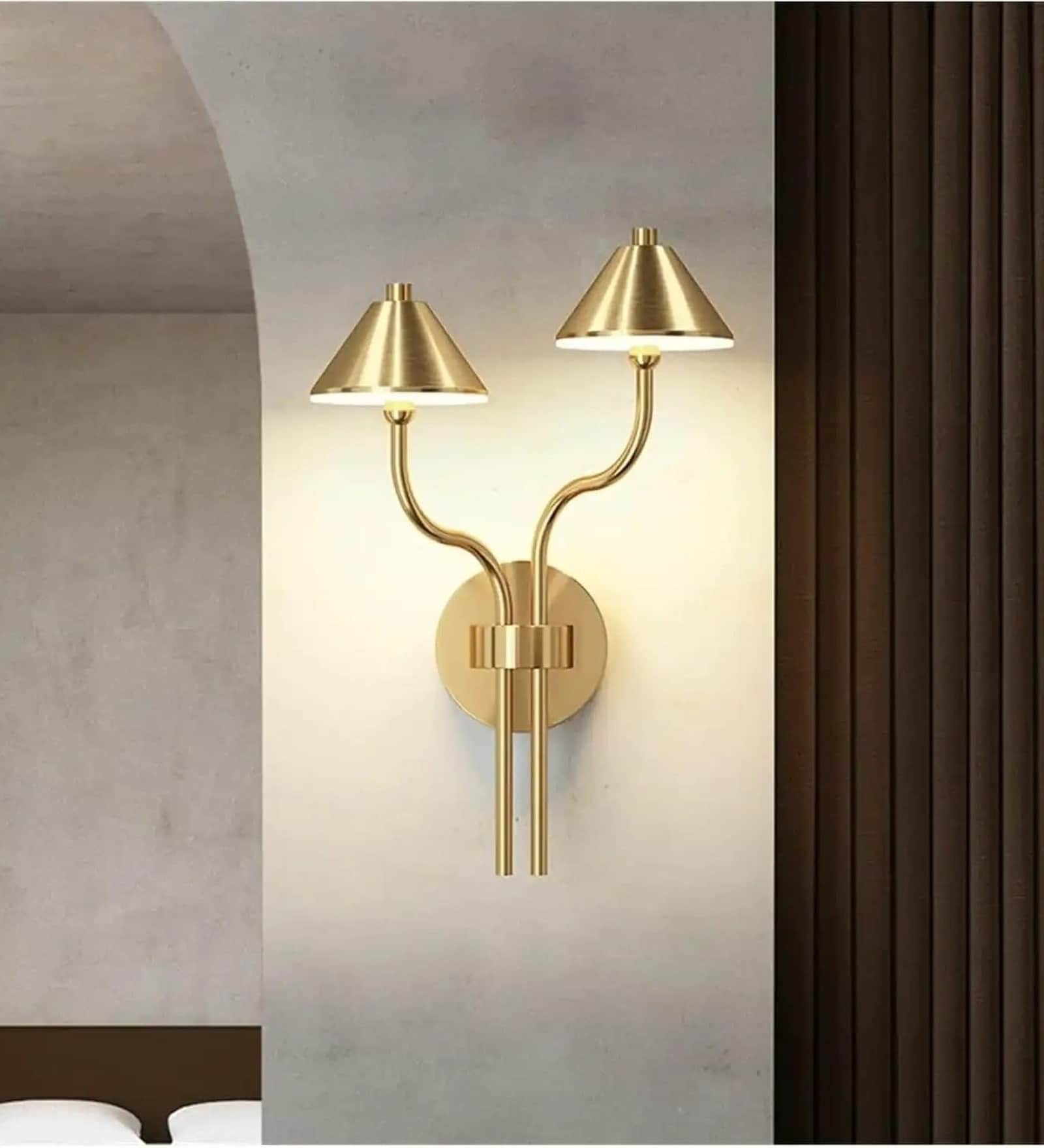 Versailles Duo Gold Tri-Colour LED Wall Sconce with Acrylic Accent