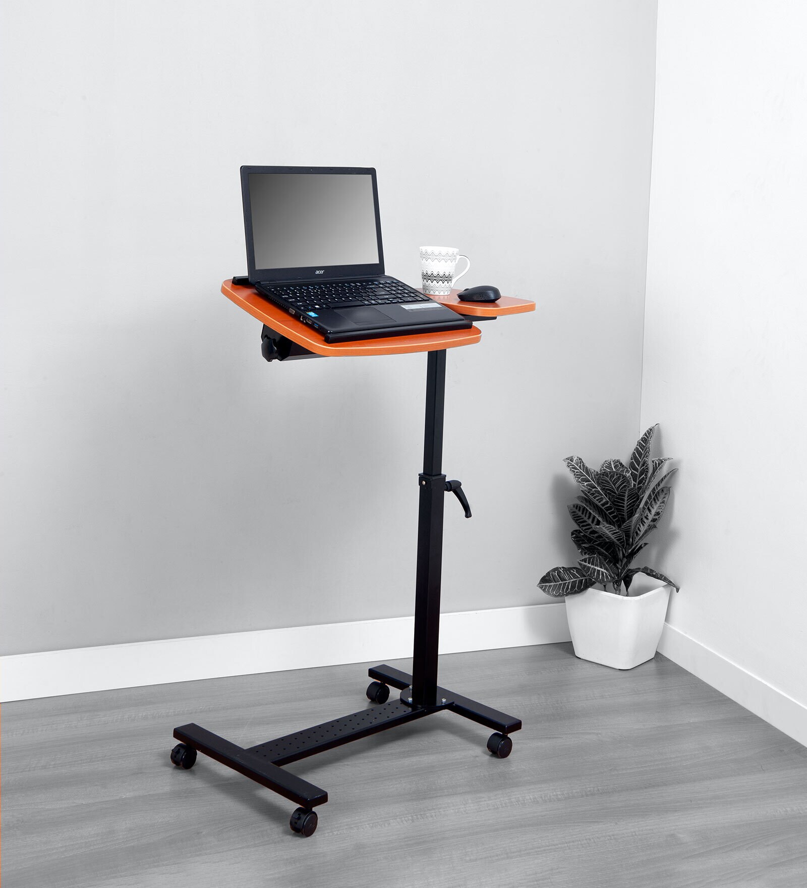 Versatable Metal Portable Table in Brown Finish