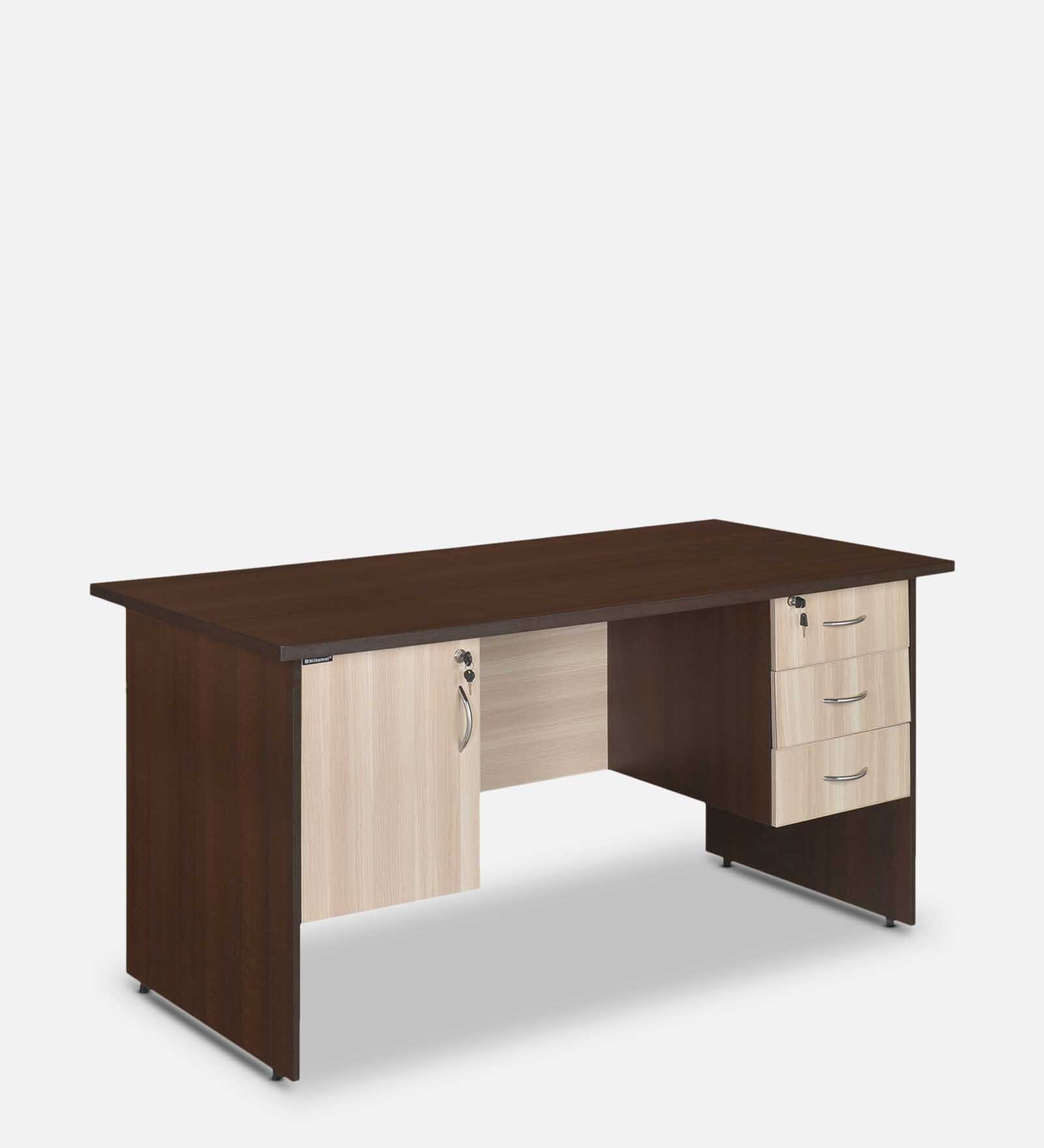 Vertex Office Table in Walnurt finish