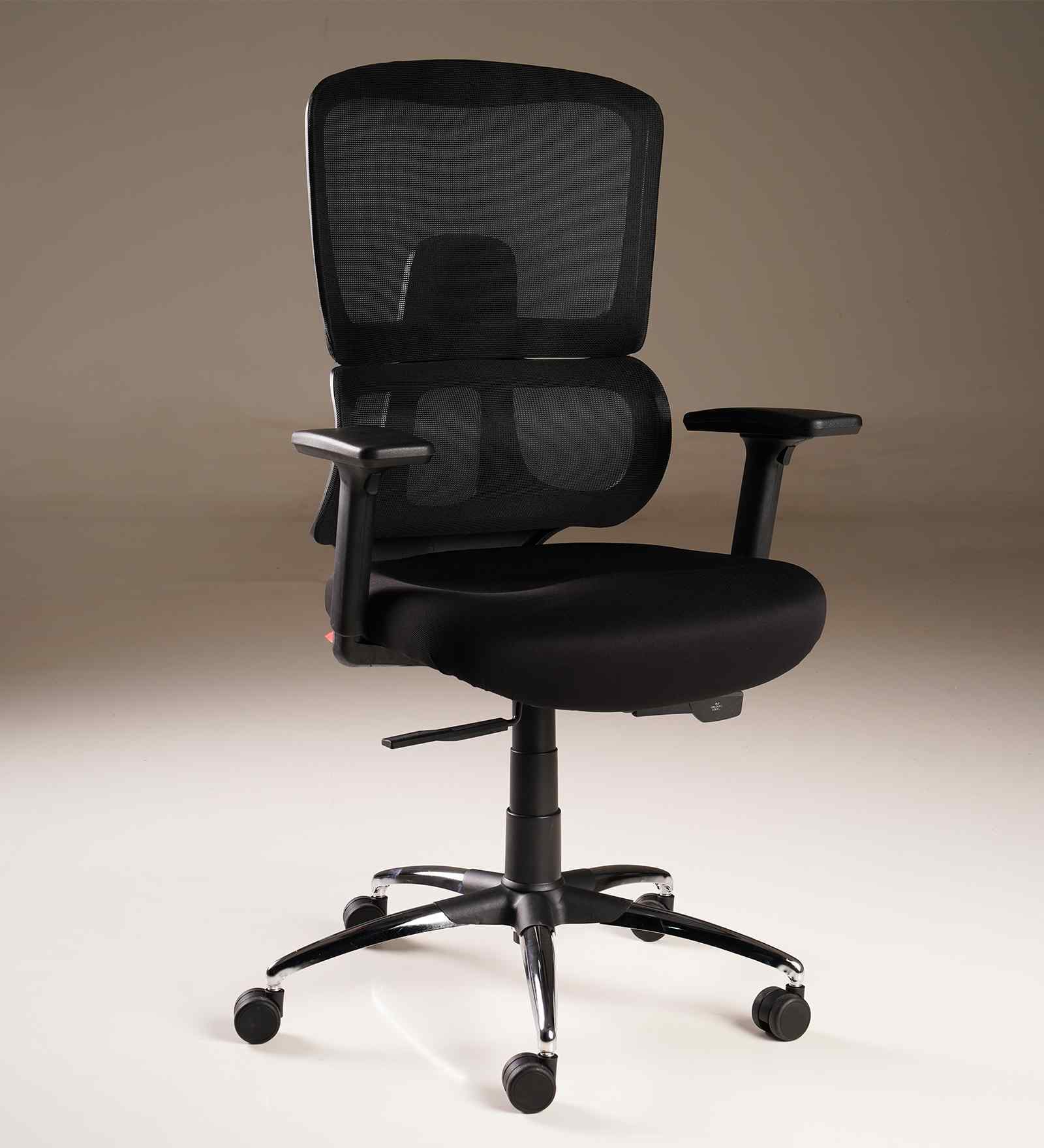 Vestra Medium Back Ergonomic Chair In Black Finish