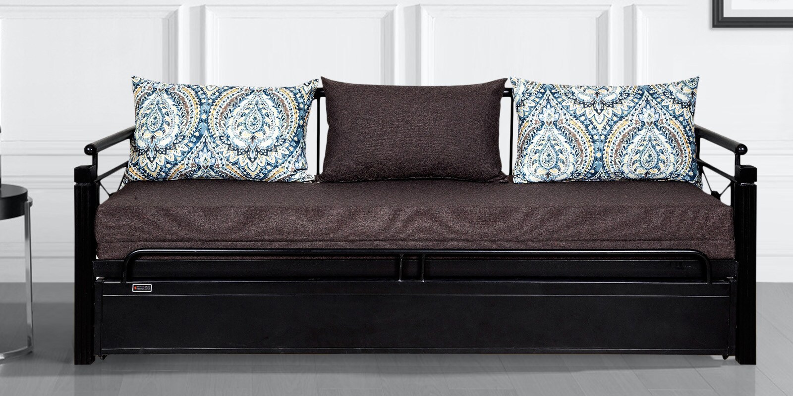 Buy Venice Metallic PullOut Sofa Cum Bed with Storage & Mattress at 10