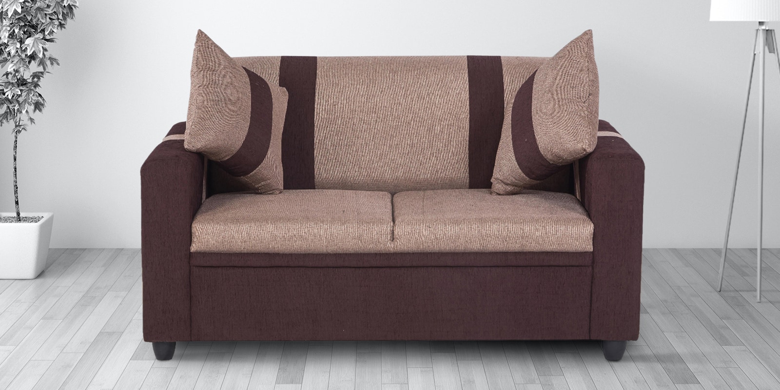 Ventura Fabric 2 Seater Sofa in Beige Colour Ventura Fabric 2 Seater Sofa in Beige Colour