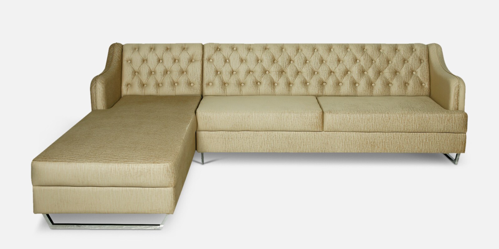 Verona RHS Sectional Sofa With Lounger In Beige Colour