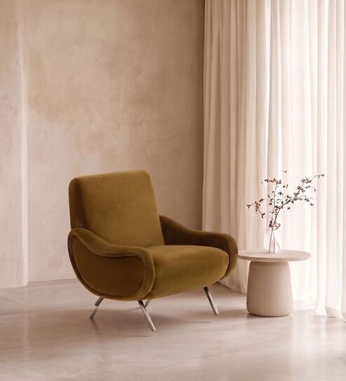 Veelmora Mid Lounge Chair In Mustard Colour