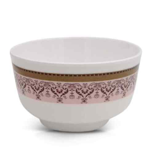 (Set of 6) Classic Print Melamine Dinner Bowl