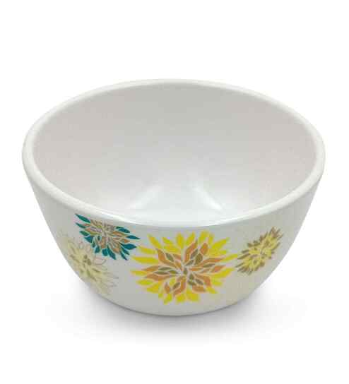 Veg Bowl Set - Ethenic Flower (4.0") , Stain Free, Glazed Finish, Pure Melamine ,6 Nos.