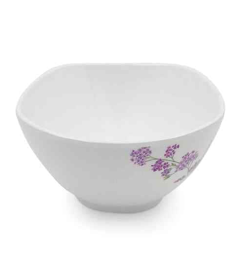 Veg Bowl Set - Lilac Flower (4.0") , Stain Free, Glazed Finish, Pure Melamine ,6 Nos.