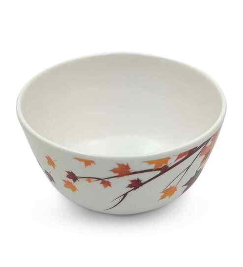 Veg Bowl Set - Maple Leaf (4.0") Stain Free, Glazed Finish,, Pure Melamine ,6 Nos.