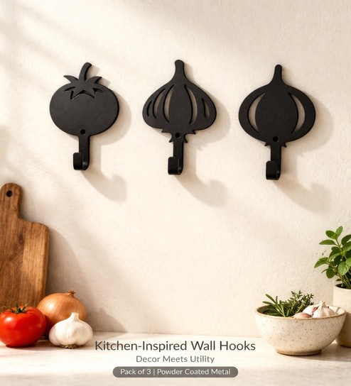 Veggie Wall Art Hook 3 Pcs