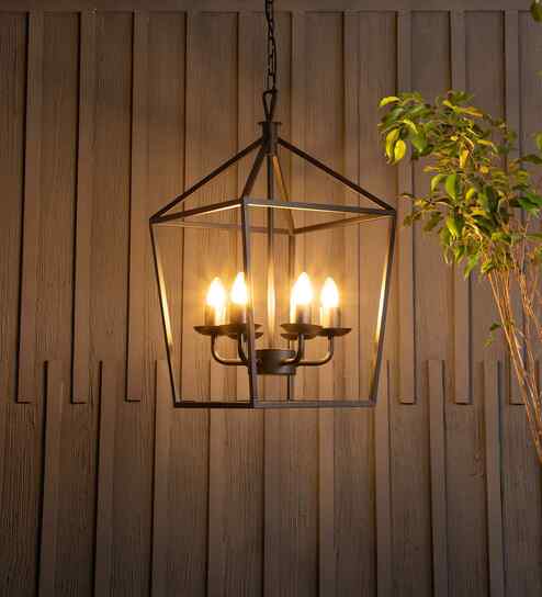 Velsa 6Lt Black Chandelier