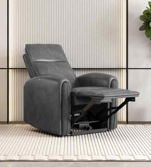 Venezia Motorised 1 Seater Recliner In Grey Color