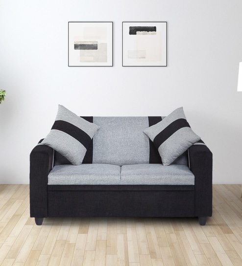 Ventura Fabric 2 Seater Sofa in Grey Colour