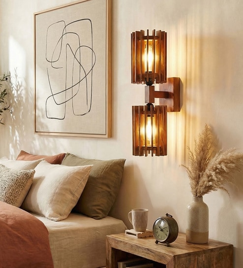 Ventus Wooden Novelty Wall Light (Natural Wood)