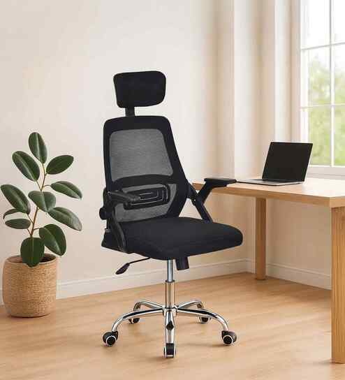 Vergo High Back Breathable Mesh Ergonomic Chair In Black Colour