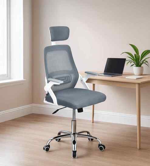 Vergo High Back Breathable Mesh Ergonomic Chair In Grey Colour