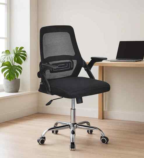 Vergo Mid Back Breathable Mesh Ergonomic Chair In Black Colour