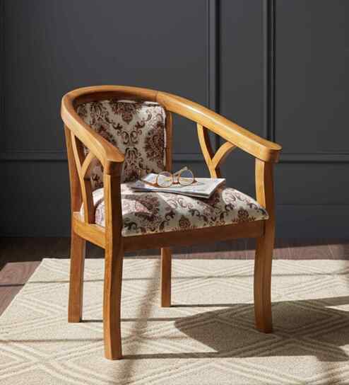Verior Teak Wood Arm Chair In teak Finish