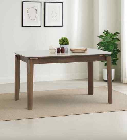 Verona Italian Sintered Dining Table 4 Seater Beige Finish