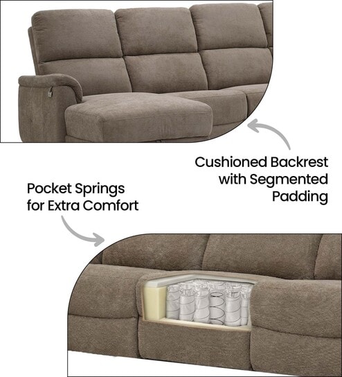 Verona LHS Recliner In Brown Colour