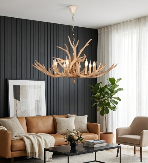 Versailles Antique Resin 6-Light Antler Chandelier